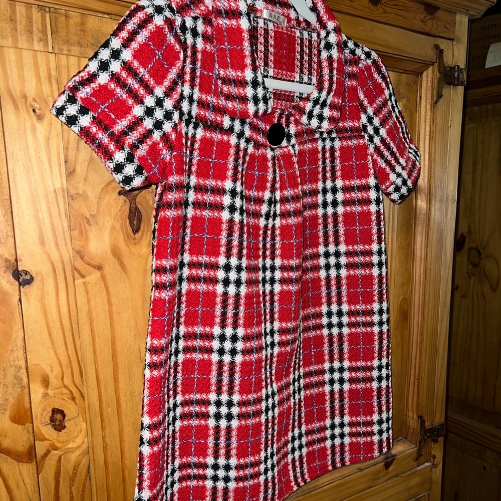 Tweed plaid top/tunic. SZ. S/M
